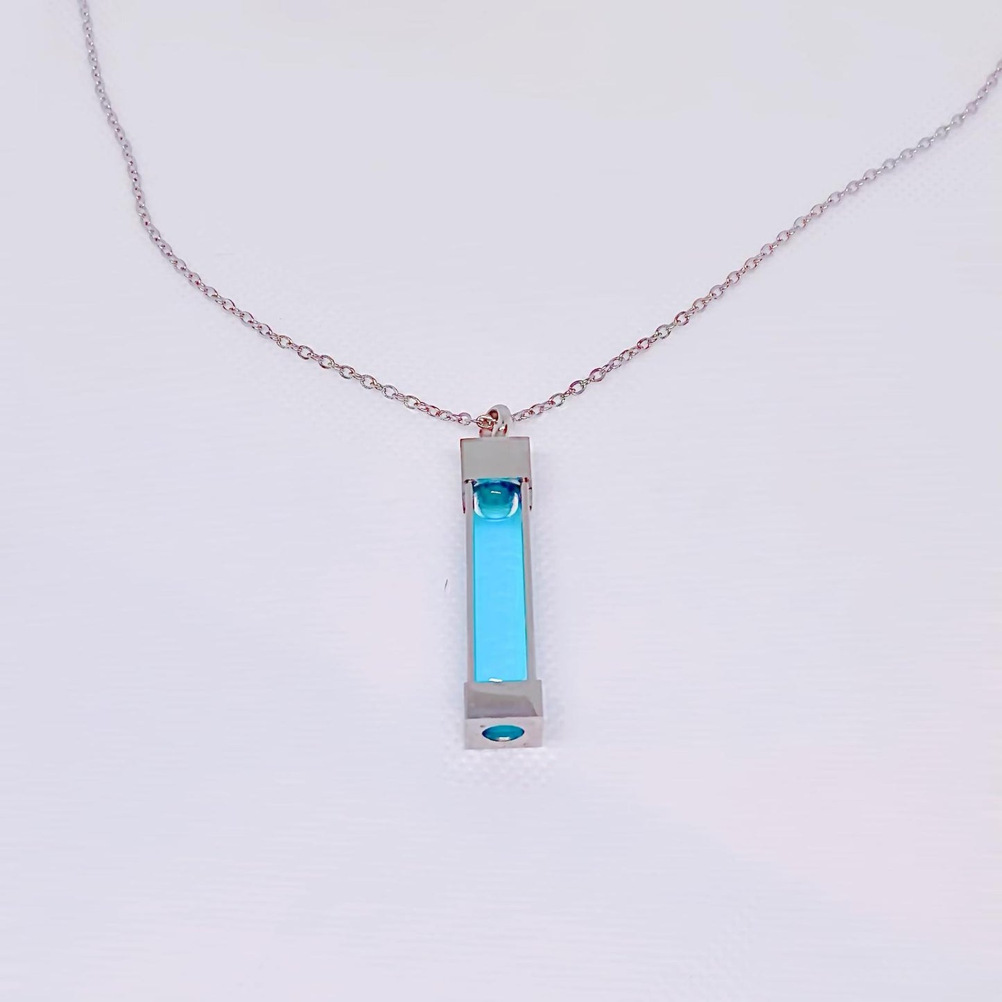 T-Virus Necklace: Handcrafted with Blue Liquid for a Mystical Oceanic Hue