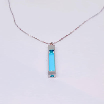 T-Virus Necklace: Handcrafted with Blue Liquid for a Mystical Oceanic Hue