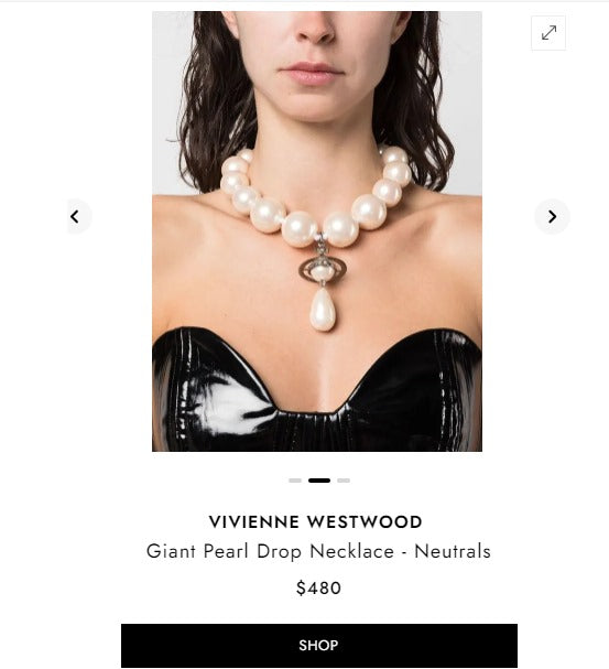 Vintage Vivienne Westwood Giant Pearl Drop necklace